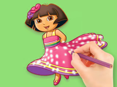 Gioco Coloring Book: Dora Prepare Party