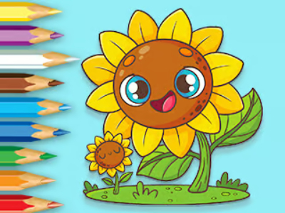 Gioco Libro da colorare: Girasoli 
