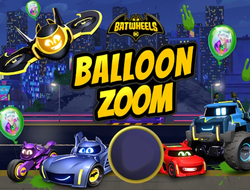 Gioco Zoom in mongolfiera delle Batwheels 