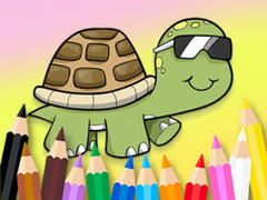 Gioco Coloring Book: Sunglasses Turtle