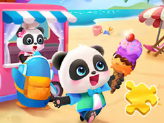 Gioco Jigsaw Puzzle: Baby Panda Ice Cream Car