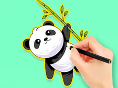 Gioco Coloring Book: Panda Eat Bamboo