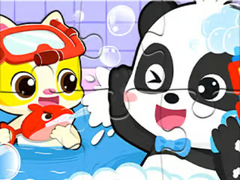 Gioco Jigsaw Puzzle: Baby Panda Shower Time