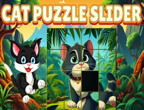 Gioco Diapositiva puzzle gatto .