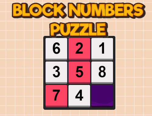 Gioco Puzzle con numeri in blocco .