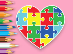 Gioco Coloring Book: Heart Jigsaw