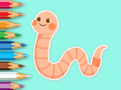 Gioco Libro da colorare: Insetto carino 