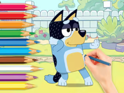 Gioco Libro da colorare: Bluey e Bingo 