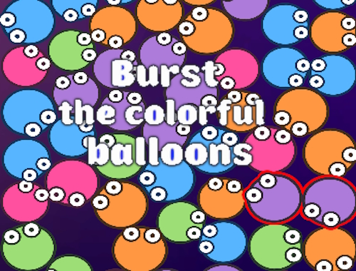 Gioco Fai scoppiare i palloncini colorati .