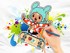 Gioco Coloring Book: Toca Boca Skateboard