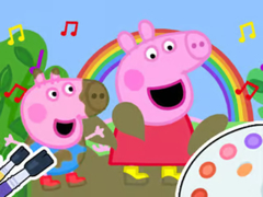 Gioco Coloring Book: Peppa Pig Muddy Funny