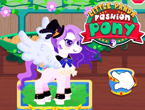 Gioco Piccolo pony moda panda .