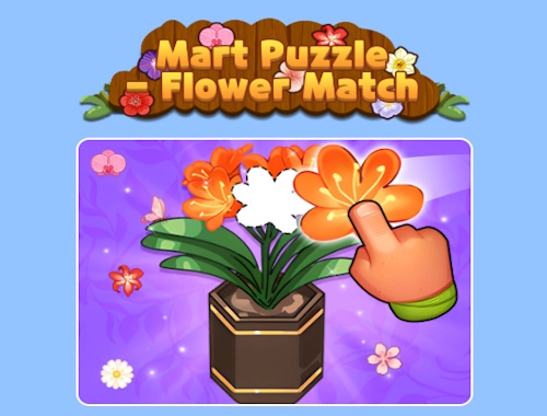 Gioco Match di fiori del puzzle mart .