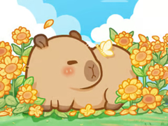 Gioco Jigsaw Puzzle: Capybara In Sunflowers