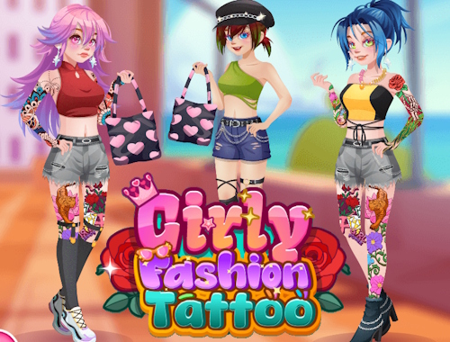Gioco Tatuaggio alla moda per ragazze .