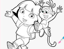 Gioco Dora Coloring Game ranger.