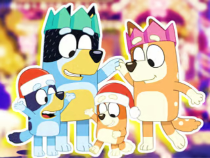 Gioco Puzzle: vigilia di Natale della famiglia Bluey .