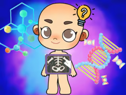 Gioco Quiz per bambini: scienze del corpo .
