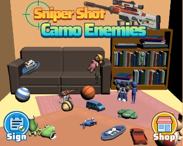 Gioco Nemici mimetici con tiro da cecchino .