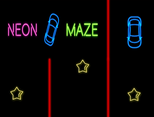 Gioco Labirinto di auto neon .