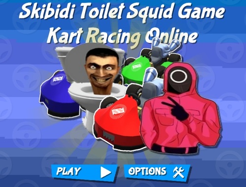 Gioco SKIBIDI Toilet Squid Game Kart Racing online.