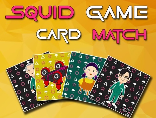 Gioco Match di scheda di memoria del gioco di calamari .