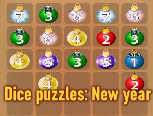 Gioco Puzzle di dadi: nuovo anno .