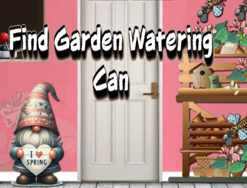 Gioco Trova il lattina di annaffiatura da giardino .