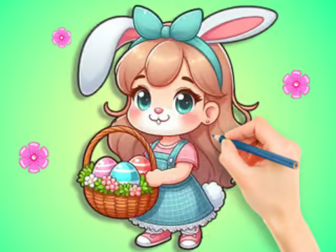 Gioco Libro da colorare: Easter Eggs Fai da te 