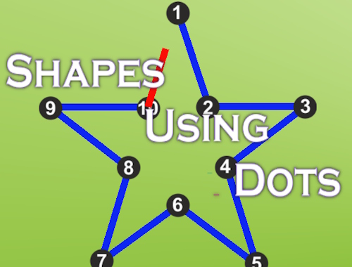 Gioco Forme usando punti .