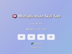 Gioco Multiplication Skill Test