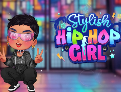 Gioco Elegante ragazza hip hop .