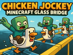 Gioco Chicken Jockey: Minecraft Glass Bridge