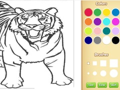 Gioco Libro da colorare di tigre .