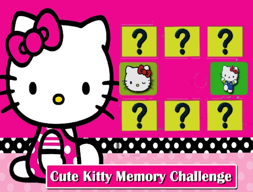 Gioco Sfida della memoria del gattino carino .