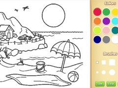 Gioco Beach Coloring Book For Kids