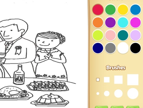 Gioco Libro da colorare di nozze per bambini .