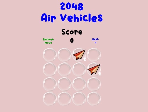 Gioco 2048 veicoli aerei .