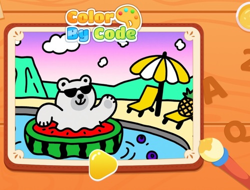 Gioco Colore per codice: orso polare 