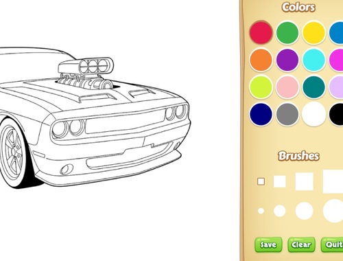 Gioco Libro da colorare di auto .