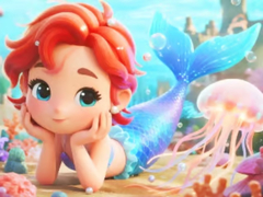 Gioco Jigsaw Puzzle: Chibi Mermaid Marshmallow Jellyfish