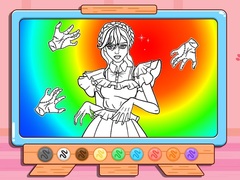 Gioco Coloring Book: Wednesday Addams Dancing