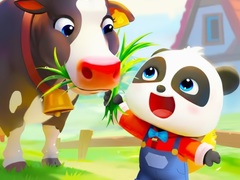 Gioco Jigsaw Puzzle: Baby Panda Cow Ranch