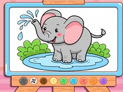 Gioco Coloring Book: Cute Baby Elephant