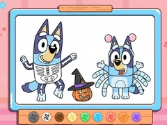 Gioco Coloring Book: Bluey Halloween Costume