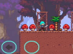 Gioco The Blue-Haired Warrior vs the Red Mushroom Monsters