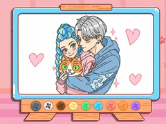 Gioco Coloring Book: Kpop Valentine's Day