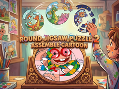 Gioco Round Jigsaw Puzzle 2 Assemble Cartoon