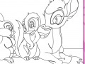 Gioco Bambi, Flower, and Thumper Coloring