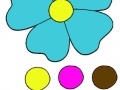 Gioco Coloring five petal flower